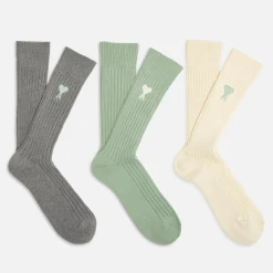 Underwear|Cras AMI x Coggles de Coeur Three-Pack Cotton-Blend Socks - EU 43-46