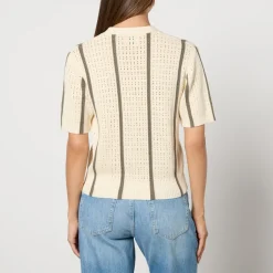 Knitwear|Hoka One One Anine Bing Camryn Cotton-Blend Pointelle-Knit Cardigan - XS
