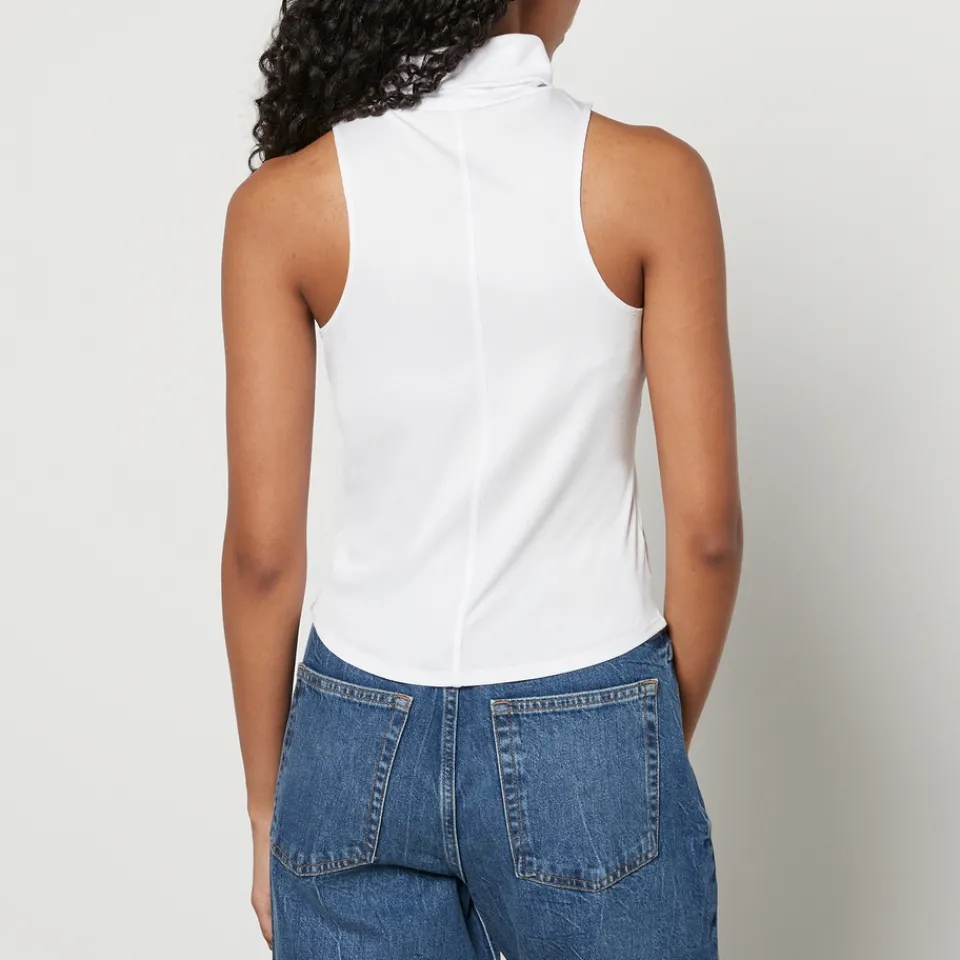 T-Shirts And Tops|Shirts And Blouses|Tory Burch Anine Bing Jennie Stretch-Jersey Sleeveless Turtleneck Top - XS