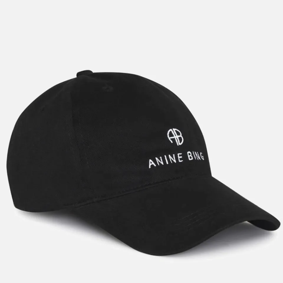 Hats|Anine Bing Jeremy Logo Cotton-Twill Baseball Cap