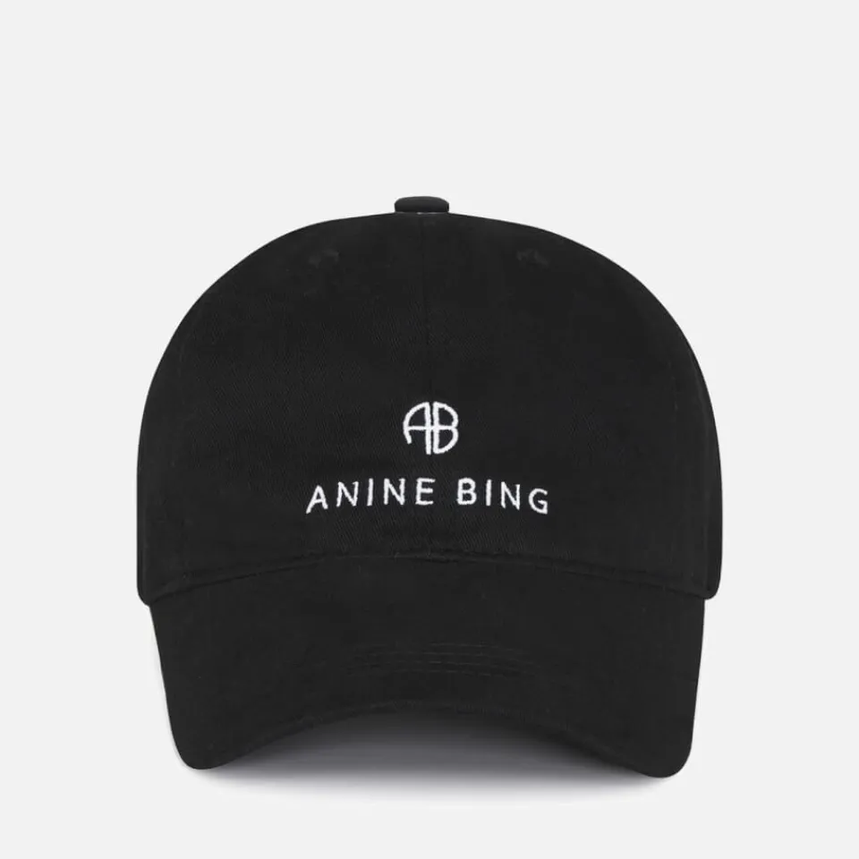 Hats|Anine Bing Jeremy Logo Cotton-Twill Baseball Cap