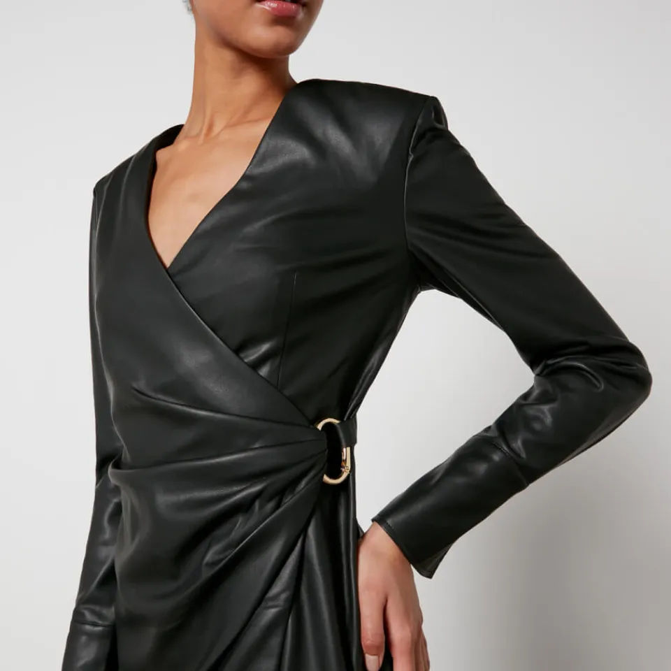 Dresses|Dresses|Dr. Martens Anine Bing Joey Faux Leather Mini Wrap Dress - XS