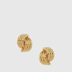 Jewellery|Dr. Martens Anine Bing 18k Gold-Plated Small Crossover Ribbed Earrings