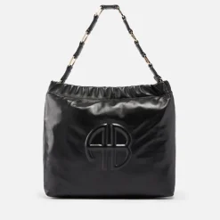 Bags|AMI Anine Bing Kate Logo-Embossed Leather Shoulder Bag
