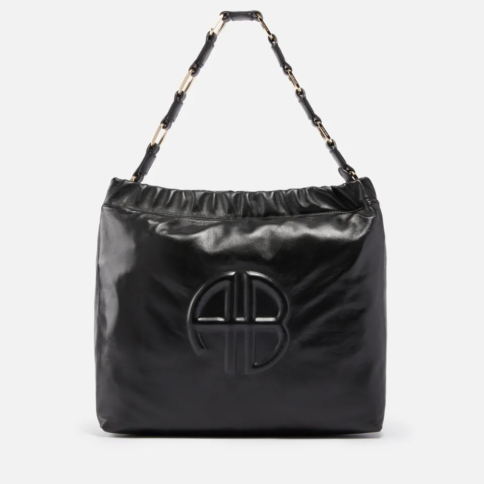 Bags|AMI Anine Bing Kate Logo-Embossed Leather Shoulder Bag