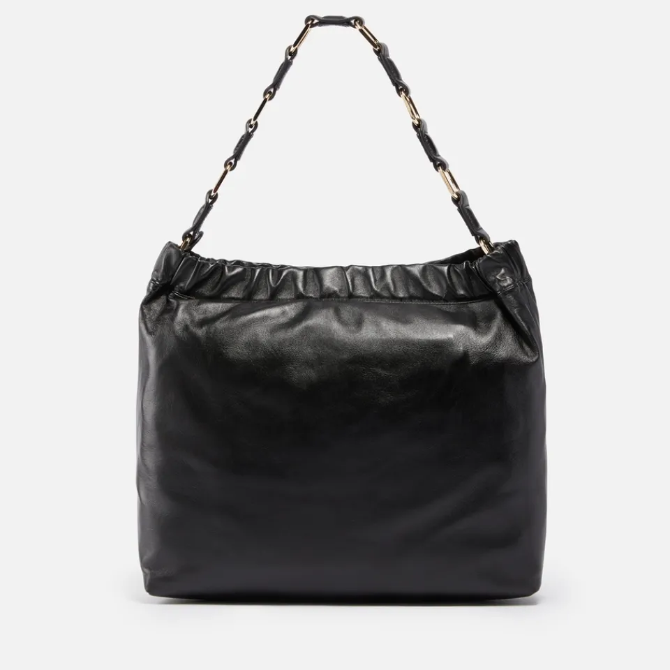 Bags|AMI Anine Bing Kate Logo-Embossed Leather Shoulder Bag