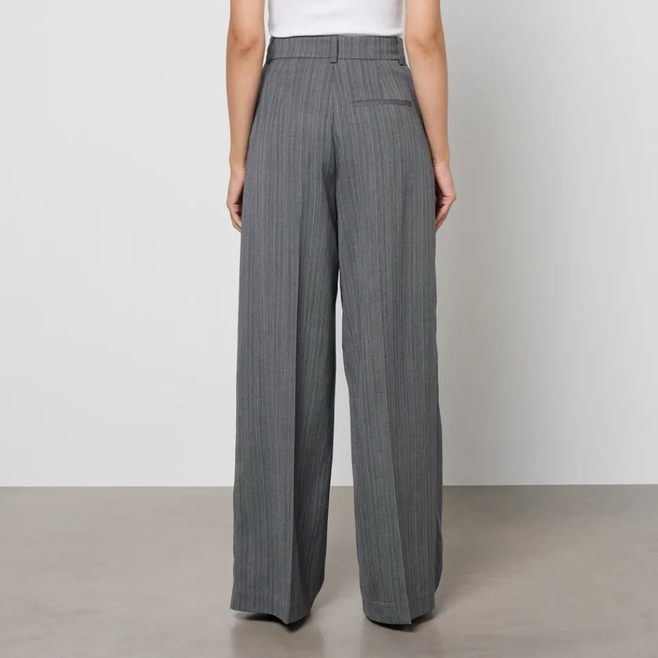 Trousers|Co-Ord Sets|Dr. Martens Anine Bing Lou Pinstripe Wool-Blend Trousers - 4