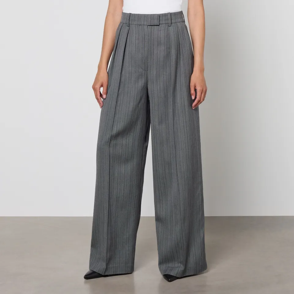 Trousers|Co-Ord Sets|Dr. Martens Anine Bing Lou Pinstripe Wool-Blend Trousers - 4