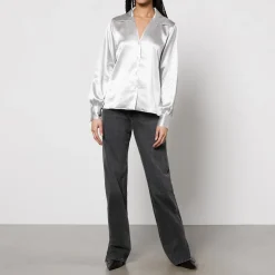 T-Shirts And Tops|Shirts And Blouses|Anine Bing Mylah Satin Shirt - S
