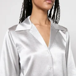 T-Shirts And Tops|Shirts And Blouses|Anine Bing Mylah Satin Shirt - S