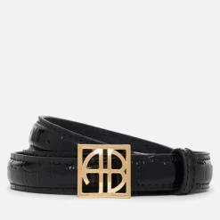 Belts|Dr. Martens Anine Bing Patent Croc-Effect Leather Belt - M/L