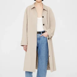 Jackets|Coats|Anine Bing Randy Cotton-Blend Gabardine Trench Coat - XS