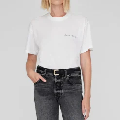 Loungewear|T-Shirts And Tops|AMI Anine Bing Walker Lyrics Cotton-Jersey T-Shirt - XS