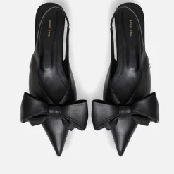 Flats|UGG Anine Bing Women's Nina Slingback Leather Pumps - 4