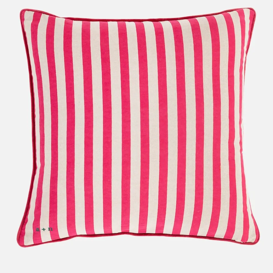 Home Textiles|Urban Apothecary Anna + Nina Magenta Striped Cushion