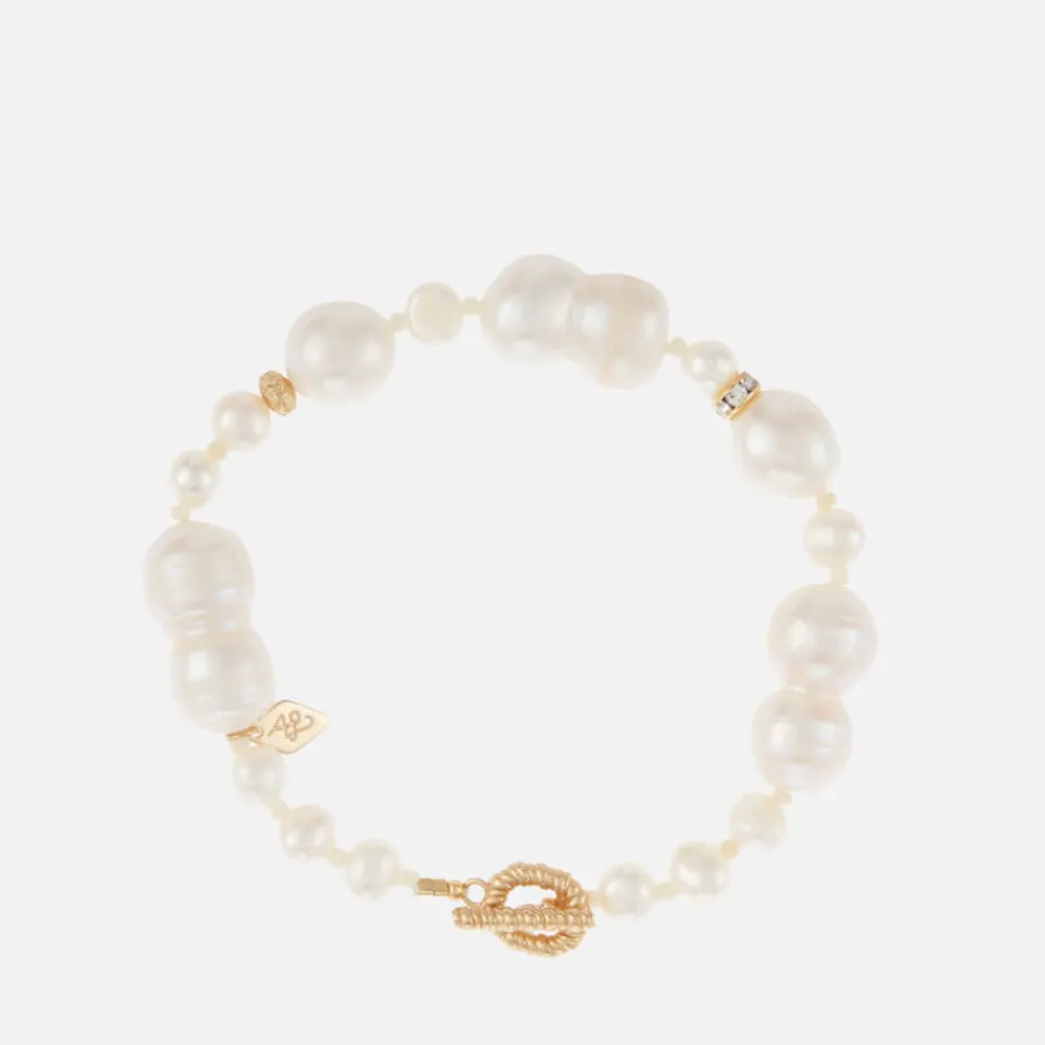 Jewellery|Anni Lu Gold-Tone and Glass Pearl Bracelet