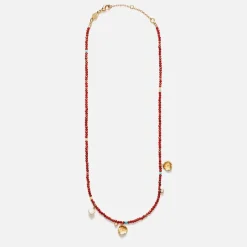 Jewellery|Anni Lu Maroon Harmony 18k Gold-Plated Necklace
