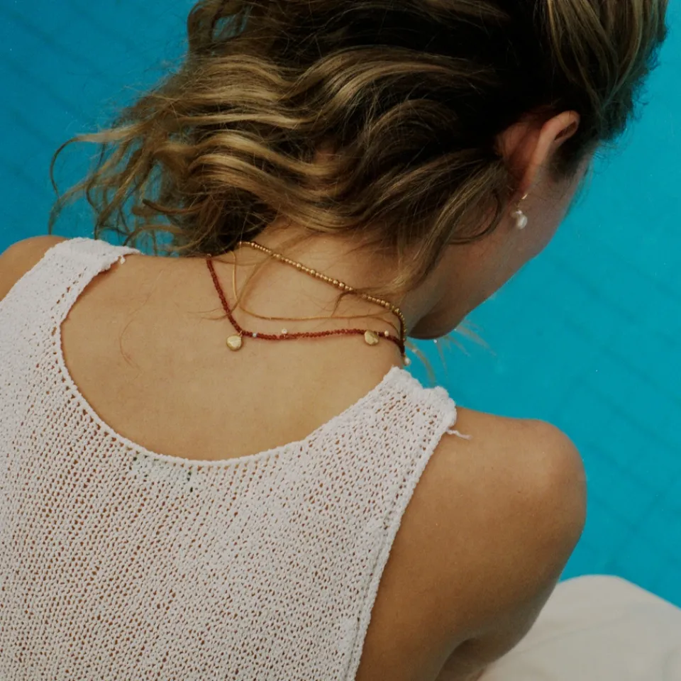 Jewellery|Anni Lu Maroon Harmony 18k Gold-Plated Necklace