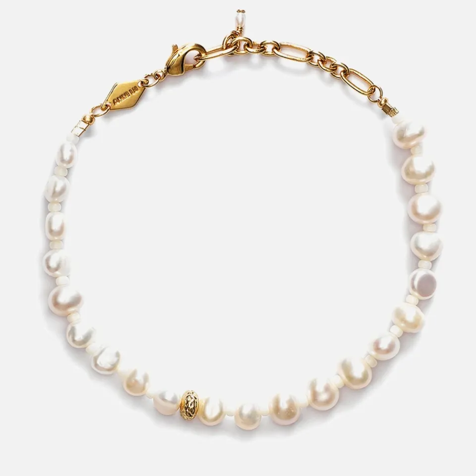 Jewellery|Anni Lu Stellar Pearly 18-Karat Gold Plated and Freshwater Pearl Bracelet