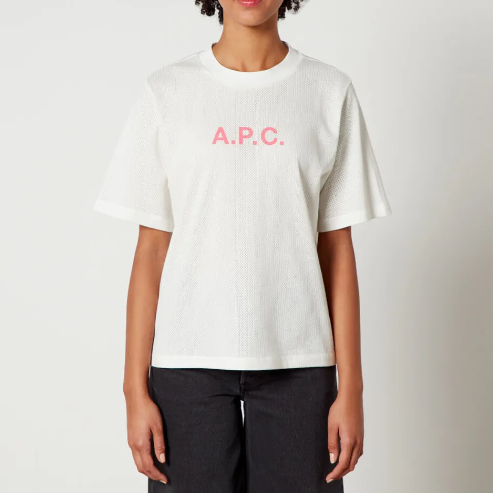 Loungewear|T-Shirts And Tops|Ganni A.P.C. Mae Cotton-Mesh T-Shirt - XS