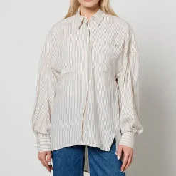 T-Shirts And Tops|Shirts And Blouses|Dr. Martens A.P.C. Warvol Oversized Striped Woven Shirt - FR 36/UK 8