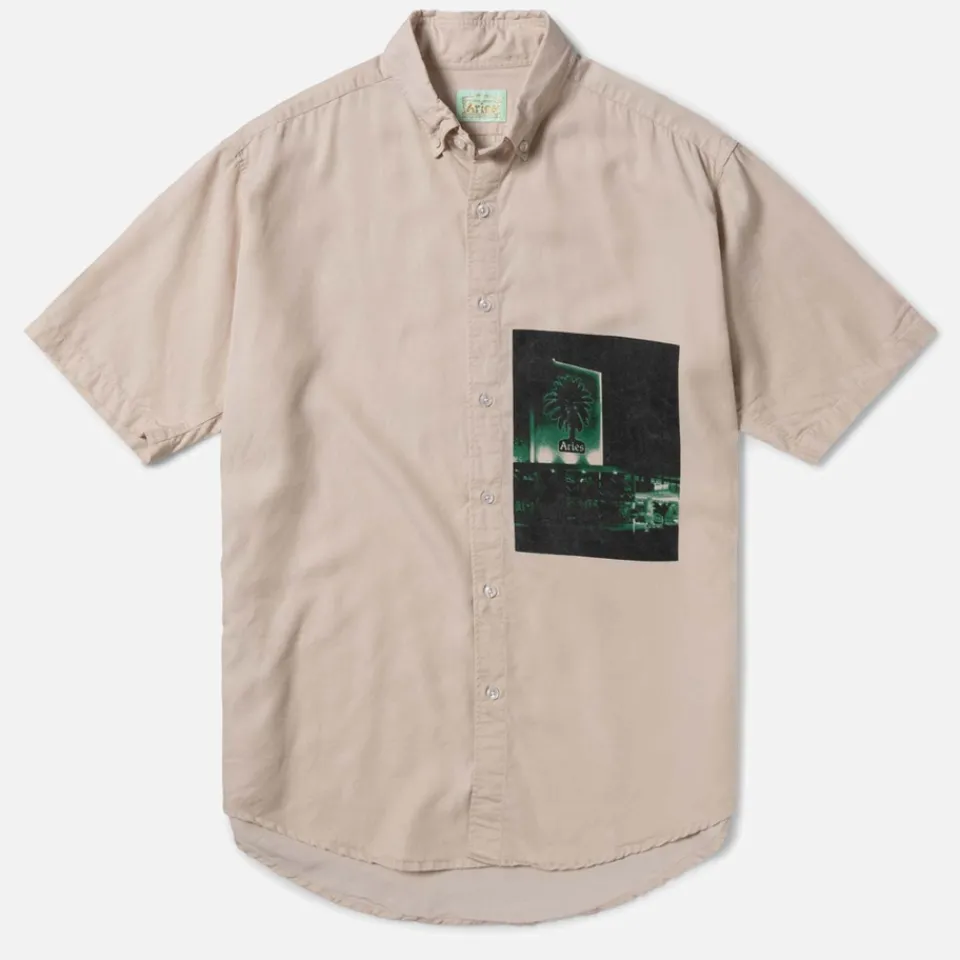 Shirts|Shirts|Dr. Martens ARIES Motel Graphic Work Tencel-Blend Short-Sleeve Shirt - S