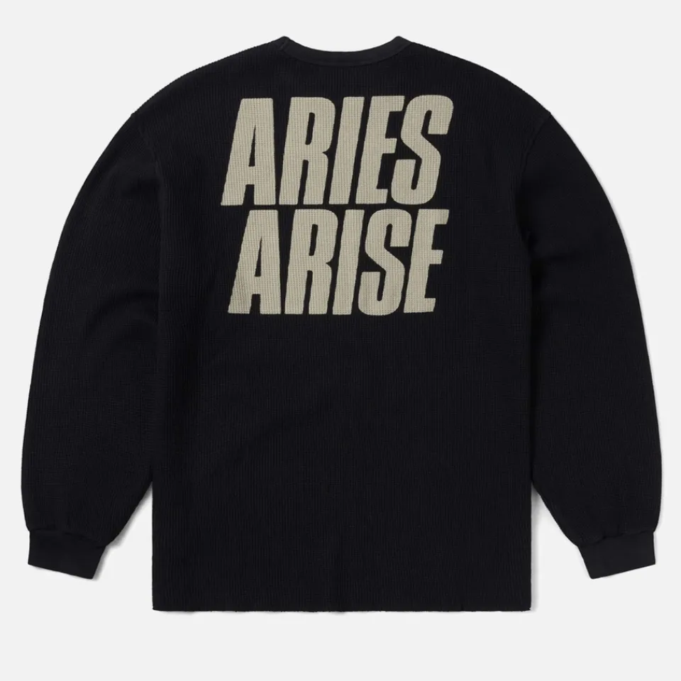 T-Shirts|T-Shirts|ARIES Peace Press Gothic Waffle Cotton-Knit T-Shirt - S