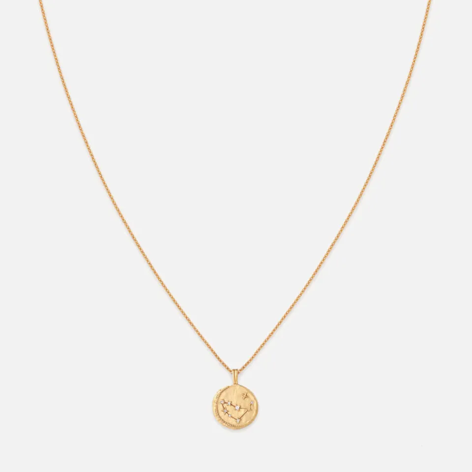 Jewellery|Astrid & Miyu Capricorn Zodiac 18-Karat Gold-Plated Recycled Sterling Silver Necklace