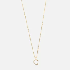 Jewellery|Dr. Martens Astrid & Miyu Initial Pavé 18K Gold-Plated Necklace