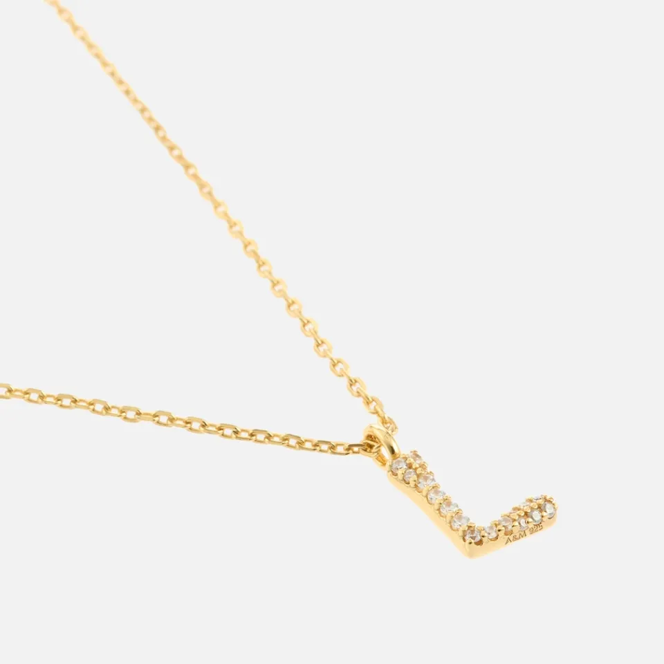 Jewellery|Dr. Martens Astrid & Miyu Initial Pavé 18K Gold-Plated Necklace