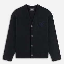 Cardigans|Knitwear|Axel Arigato Ash Signature Wool Knit Cardigan - XL