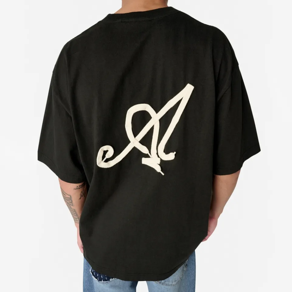 T-Shirts|T-Shirts|MKI MIYUKI ZOKU Axel Arigato Laced Cotton-Jersey T-Shirt - M