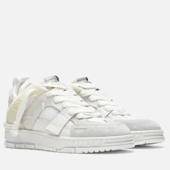 Trainers|REPRESENT x Coggles Axel Arigato Men's Area Patchwork Leather Basket Trainers - UK 7