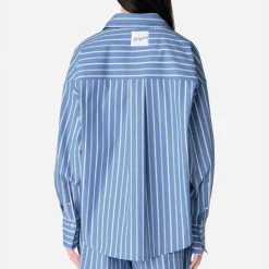 T-Shirts And Tops|Shirts And Blouses|Ganni Axel Arigato Tailored Striped Cotton-Poplin Shirt - XS