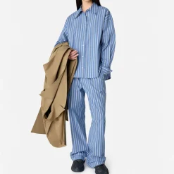 T-Shirts And Tops|Shirts And Blouses|Ganni Axel Arigato Tailored Striped Cotton-Poplin Shirt - XS