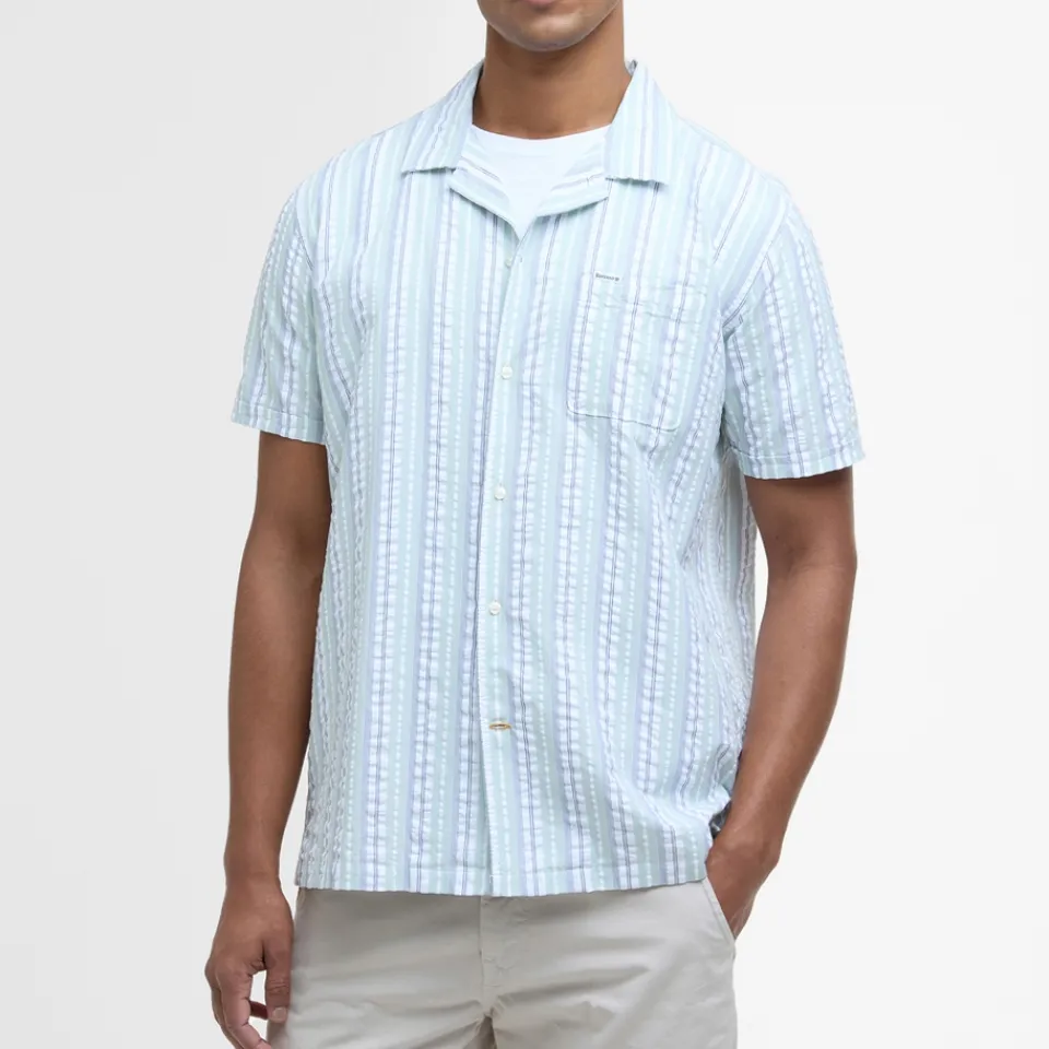 Shirts|Shirts|Dr. Martens Barbour Beechcroft Regular-Fit Striped Cotton-Seersucker Shirt - S