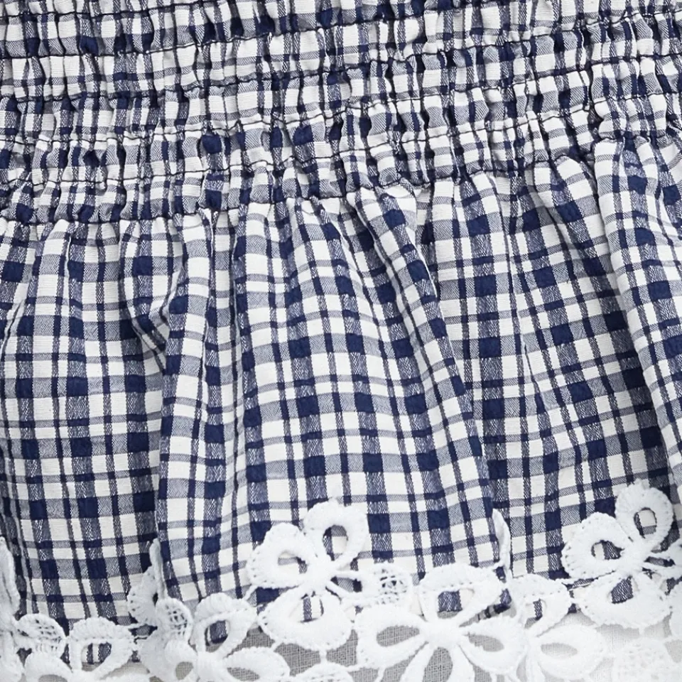T-Shirts And Tops|Shirts And Blouses|Dr. Martens Barbour Glamis Broderie Anglaise Checked Woven Top - UK 8