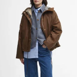 Jackets|Coats|Good American Barbour Inez Waxed Cotton Jacket - 10