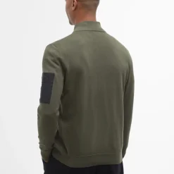 Knitwear|Barbour International Blades Cotton Half Zip Knit Jumper - XL