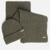 Hats|Dr. Martens Barbour International Estoril Ribbed-Knit Beanie And Scarf Set