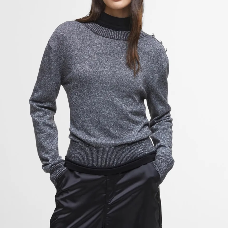 Loungewear|Knitwear|Dr. Martens Barbour International Jade Cotton-Blend Knitted Jumper - UK 8