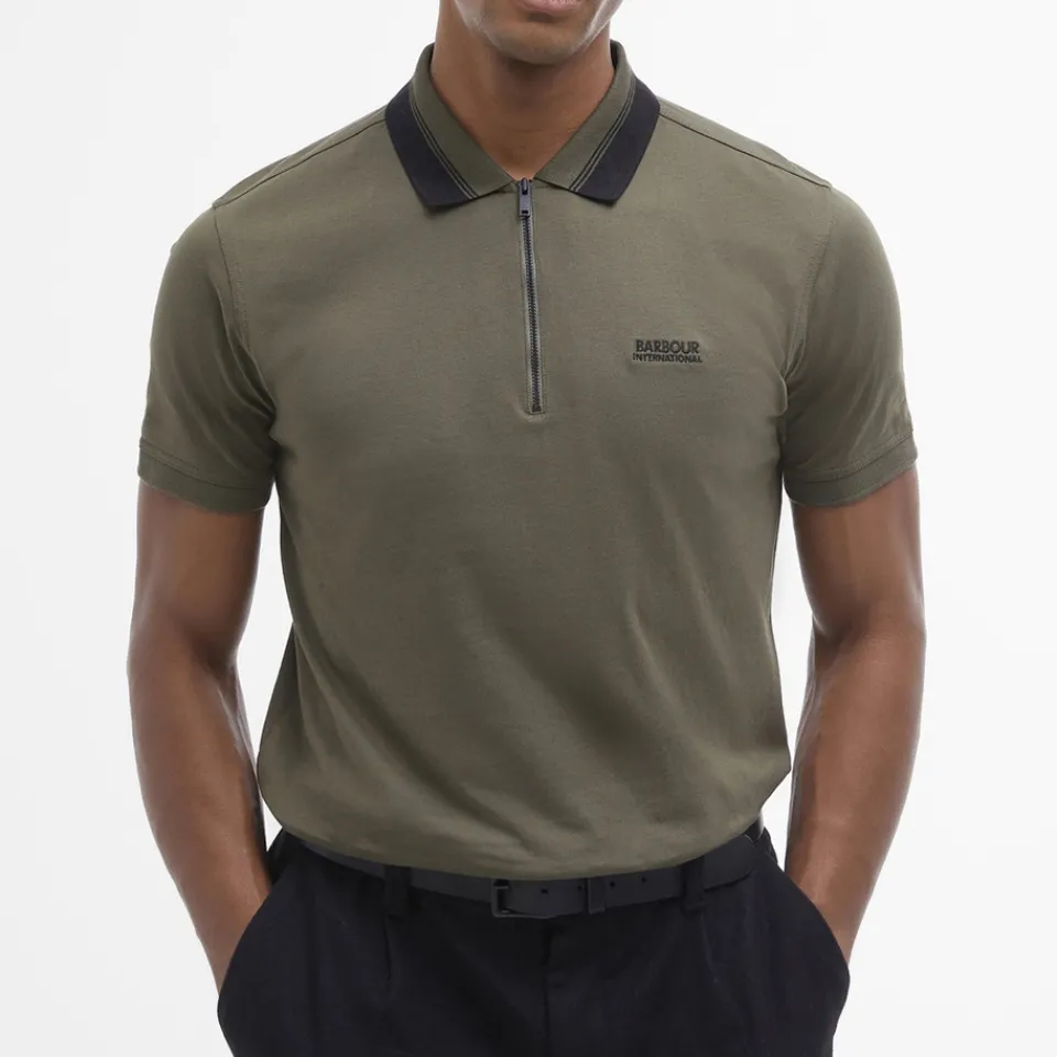 Polo Shirts|Axel Arigato Barbour International Orton Tipped Cotton-Jersey Polo Shirt - S