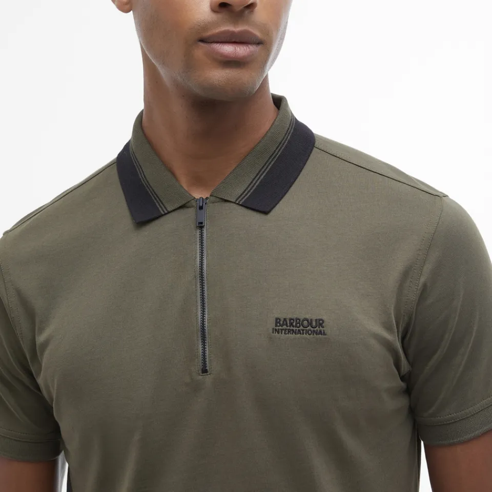 Polo Shirts|Axel Arigato Barbour International Orton Tipped Cotton-Jersey Polo Shirt - S