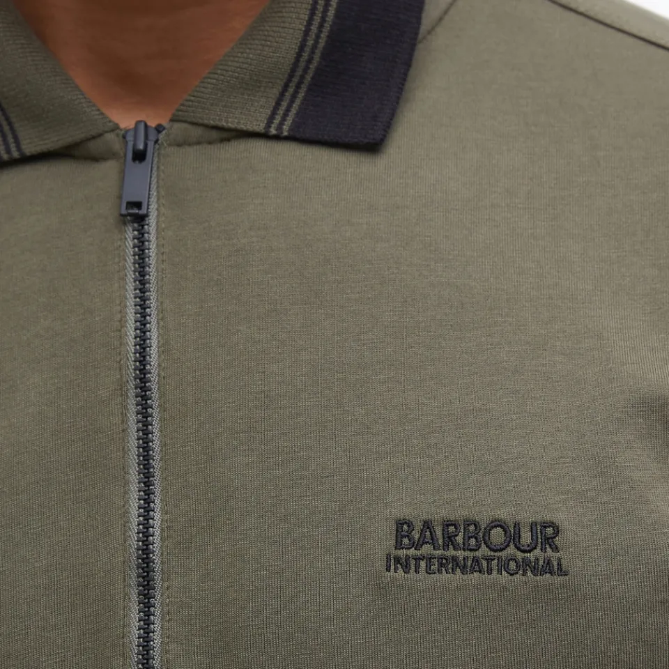 Polo Shirts|Axel Arigato Barbour International Orton Tipped Cotton-Jersey Polo Shirt - S