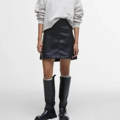 Skirts|Skirts|Cras Barbour International Peyton Faux Leather Mini Skirt - UK 14