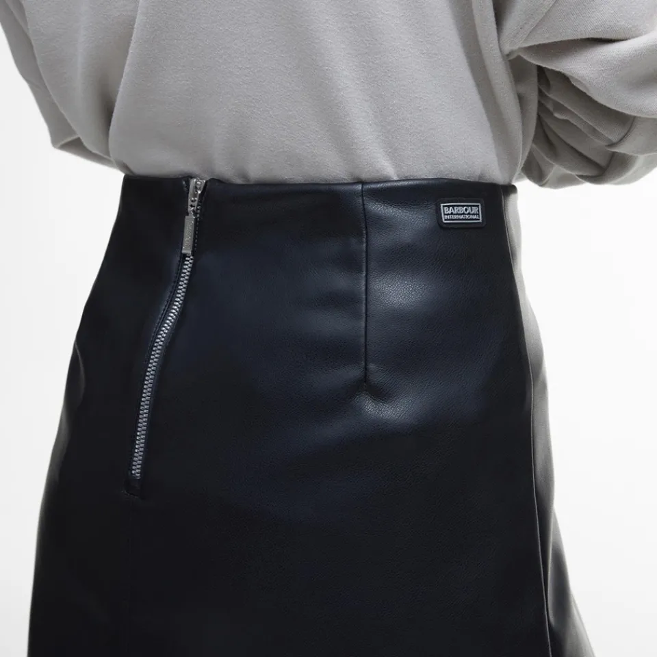 Skirts|Skirts|Cras Barbour International Peyton Faux Leather Mini Skirt - UK 14