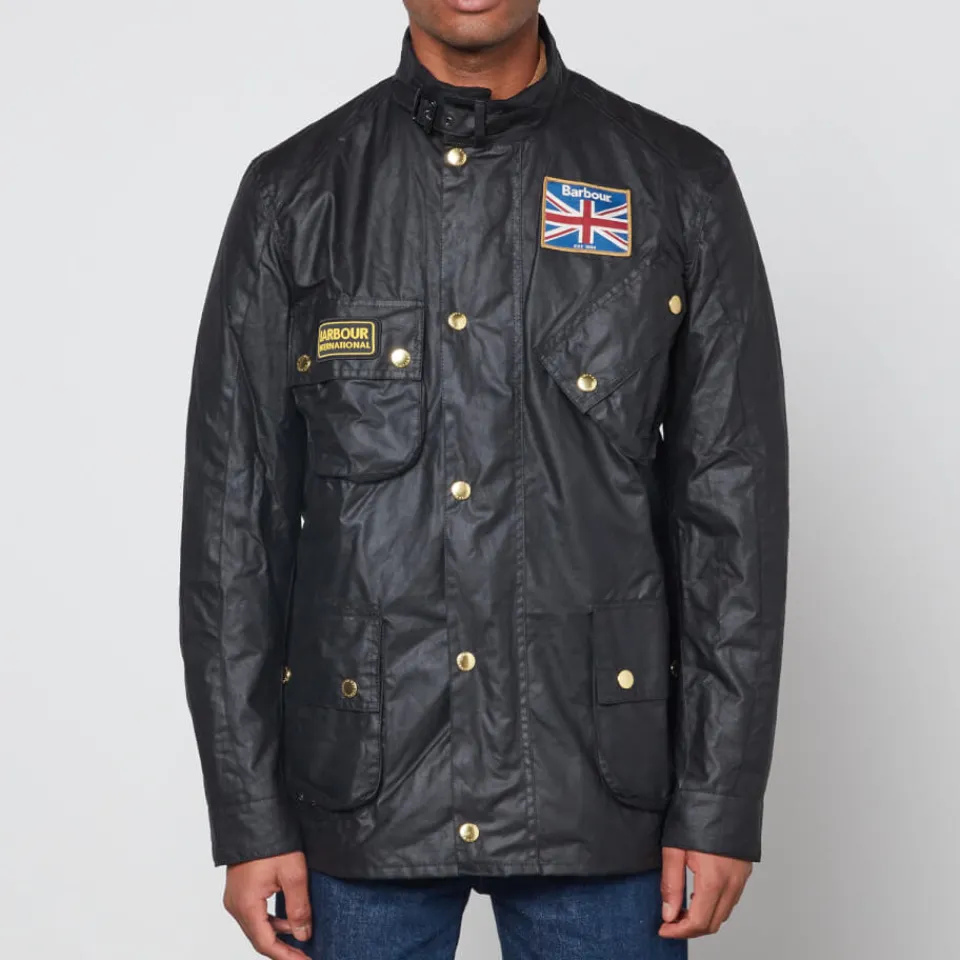 Jackets|Coats|Dr. Martens Barbour International Union Jack Waxed Cotton Jacket - M