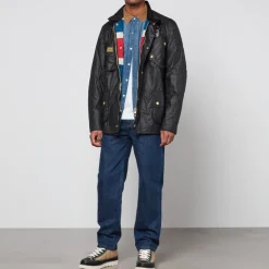 Jackets|Coats|Dr. Martens Barbour International Union Jack Waxed Cotton Jacket - M