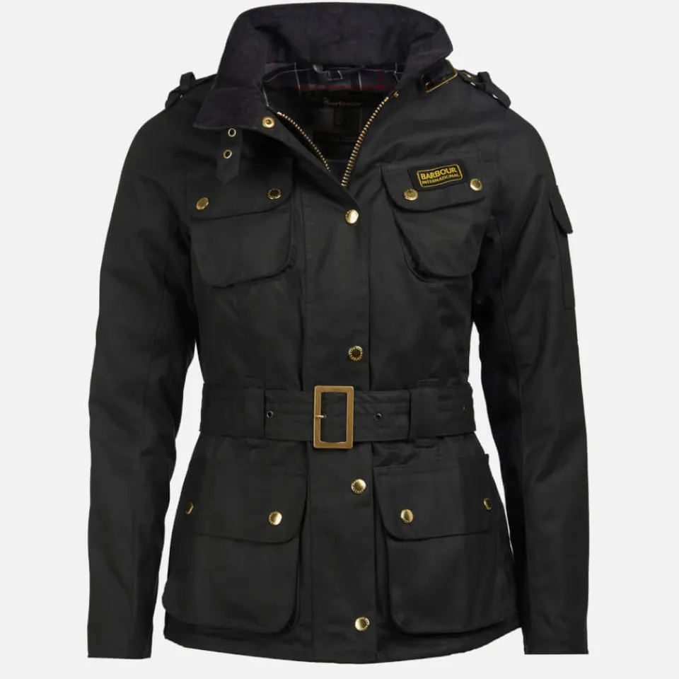 Jackets|Coats|Barbour International Waxed Cotton Jacket - UK 10