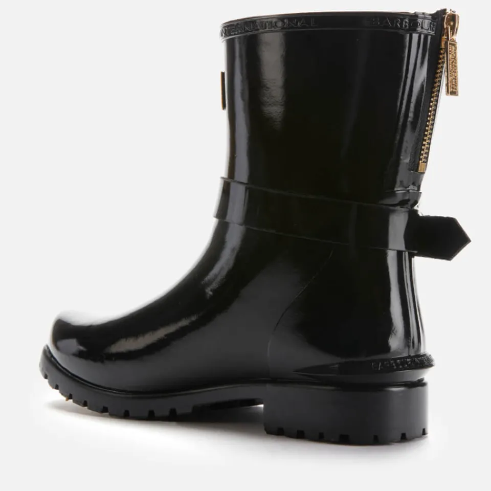 Boots|Dr. Martens Barbour International Women's Mugello Biker Wellies - Black - UK 3